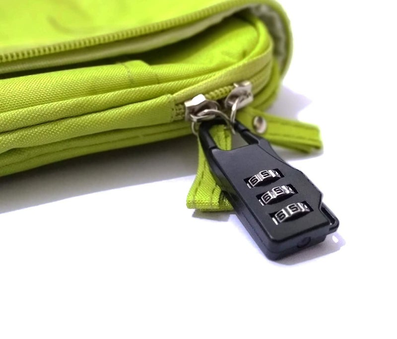 PENS Combination Luggage Padlock 3 Dial Resettable Lock for Suitcase, Laptop Bag/Multi-Purpose Safety Number Lock Random Color & Patten May Vary (Pack of 3) (LOCK-0093) - Image 3