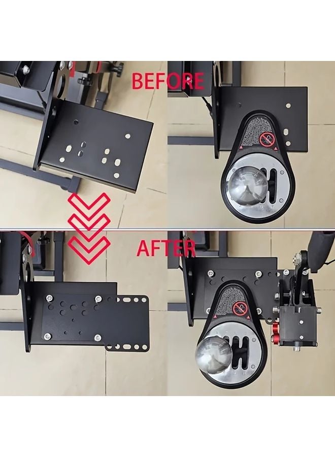 قوس تركيب فرملة اليد USB بالألومنيوم الأسود لعجلات القيادة Logitech G25 وG27 وG29 وT300 وT500 - Image 4