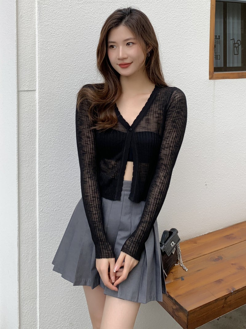 Summer Thin Sexy Spice Knitted Cardigan Women''s Short Loose Casual Style Sun-protective Shirt Coat Women''s Trendy Jacket - Image 3
