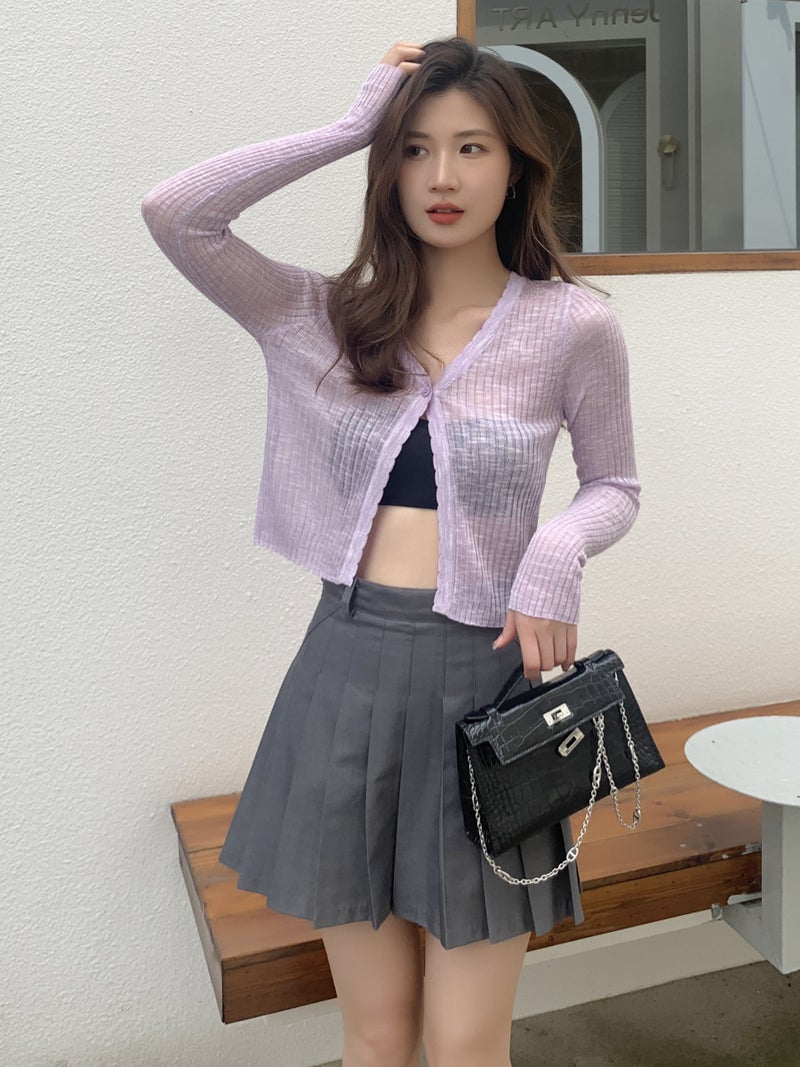 Summer Thin Sexy Spice Knitted Cardigan Women''s Short Loose Casual Style Sun-protective Shirt Coat Women''s Trendy Jacket - Image 2
