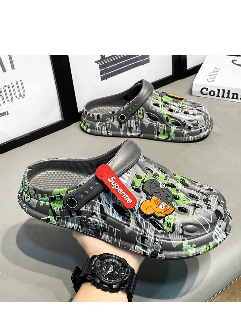 KUYING New Thick Sole Anti Slip Hole Shoes 