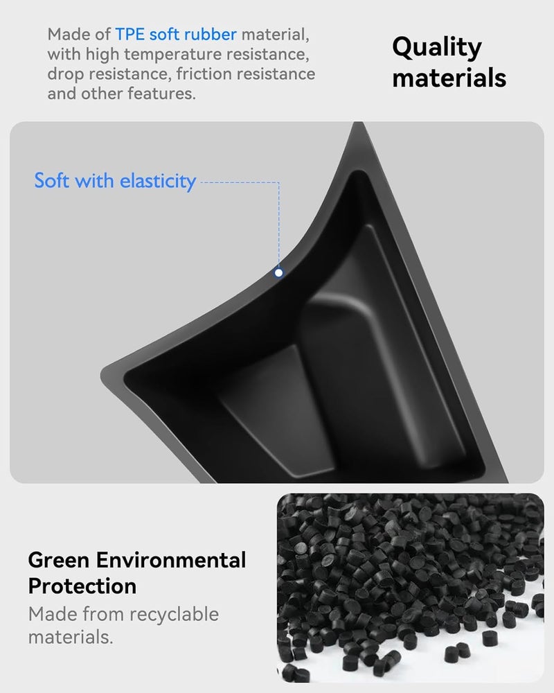 VIHIMAI Tesla Model 3 Rear Trunk Organizer Storage Box Side Bin with Lid for 2024 Highland - Image 3