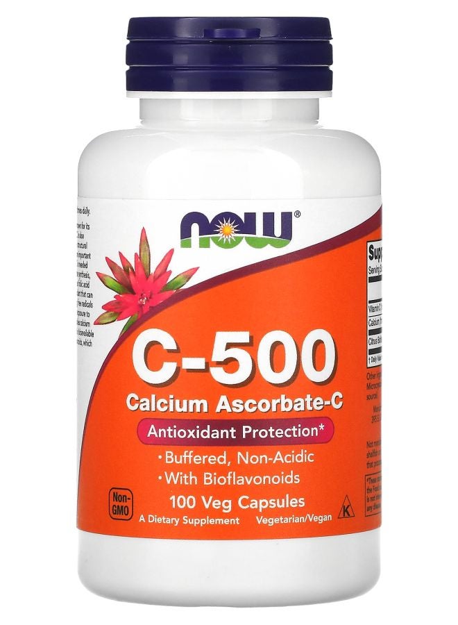 now C-500 Calcium Ascorbate-C 100 Veg Capsules