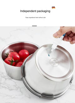 Sharpdo 304 Stainless Steel Crisper Box Set with Fresh-Keeping Sealing Lid  - Image 4