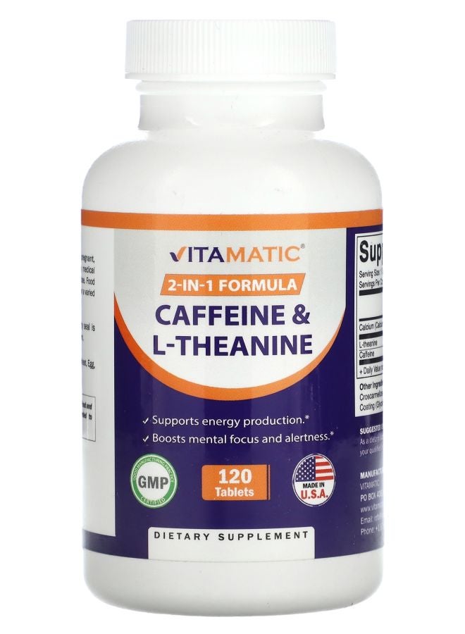 Vitamatic Caffeine & L-Theanine 120 Tablets