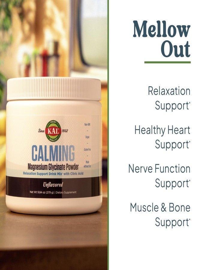 KAL Calming Magnesium Glycinate Powder Plus Citric Acid - Unflavored - Nervous System, Bone and Relaxation Support Drink Mix - No Sugar - 60-Day Guarantee, 40 Servings, 8.5 OZ - Image 3