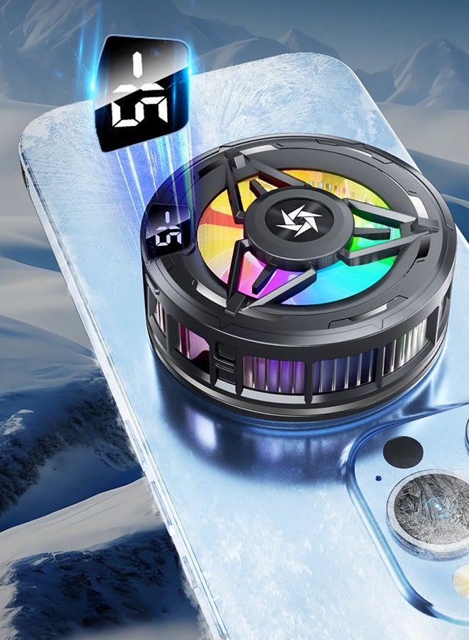 كوزينيست مُبرد الهاتف للألعاب، مروحة تبريد مزدوجة الوضع لأشباه الموصلات مع امتصاص مغناطيسي، مبرد هاتف صغير هادئ للهواتف المحمولة والأجهزة اللوحية وأجهزة الكمبيوتر - Image 1