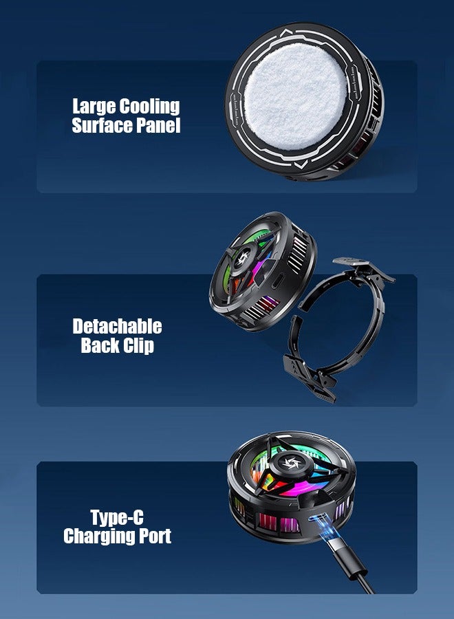 كوزينيست مُبرد الهاتف للألعاب، مروحة تبريد مزدوجة الوضع لأشباه الموصلات مع امتصاص مغناطيسي، مبرد هاتف صغير هادئ للهواتف المحمولة والأجهزة اللوحية وأجهزة الكمبيوتر - Image 4