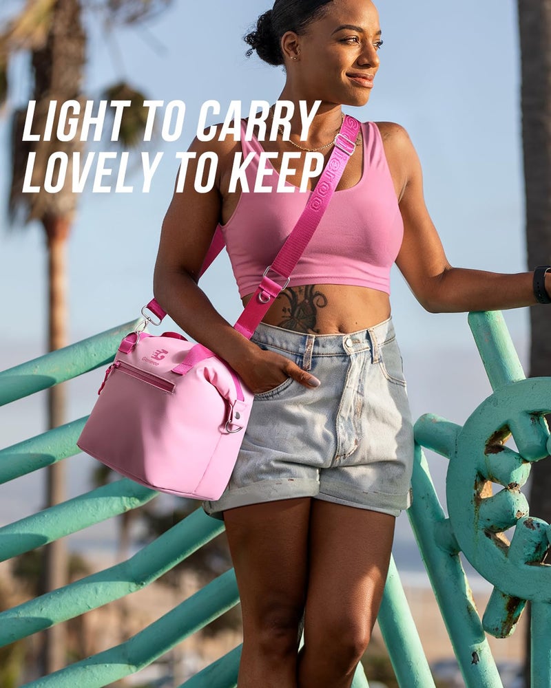 GLORIEROO Pastel Lunch Box Women | Insulated Waterproof Leakproof Lunch Bag Cooler | Adjustable Strap | BPA-Free - Image 2