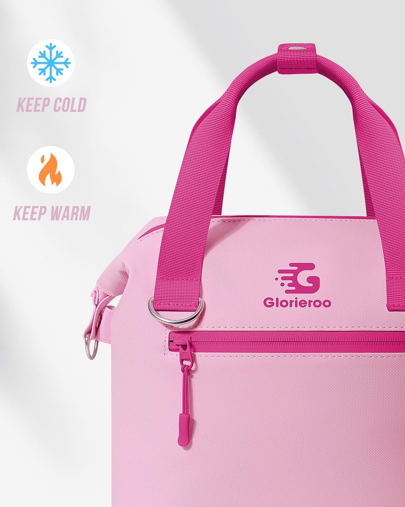 GLORIEROO Pastel Lunch Box Women | Insulated Waterproof Leakproof Lunch Bag Cooler | Adjustable Strap | BPA-Free - Image 5