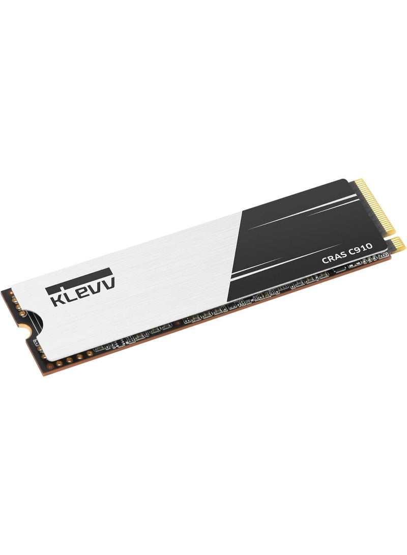 KLEVV CRAS C910 500GB M.2 2280 NVMe PCIe Gen4x4 Laptop & Desktop Internal SSD Heatsink Included, up to 5000MB/s - Image 1