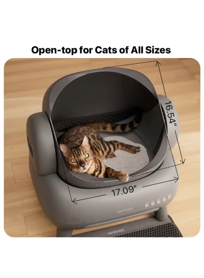 Neakasa M1 Open-Top Self-Cleaning Smart Cat Litter Box, Automatic Cat Litter Box With APP Control, Odor-Free Waste Disposal Bags (2 Rolls) & Litter Mat Included, Plus 2 Free Extra Rolls of Waste Bags - Image 4