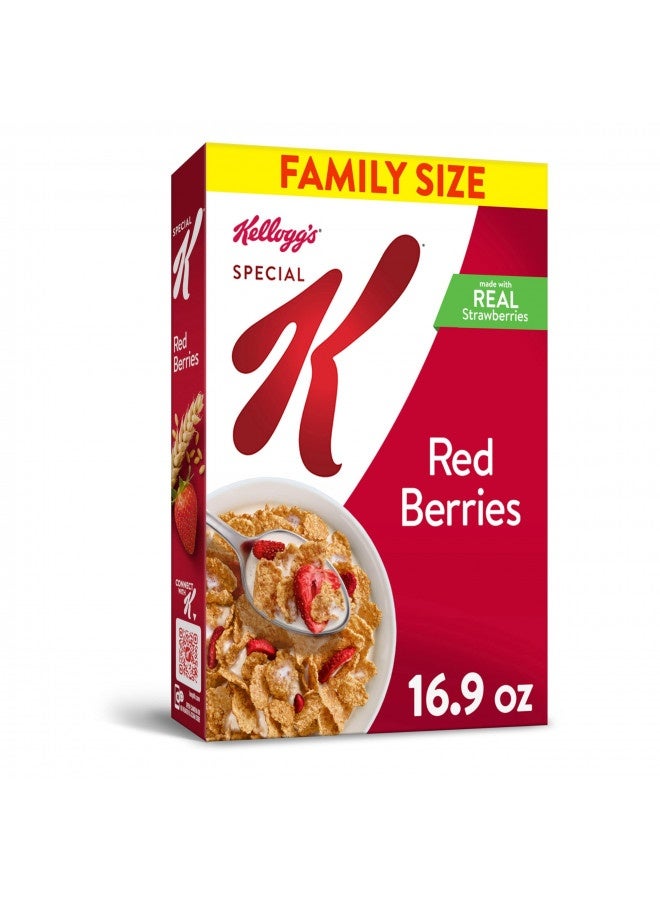 SPECIAL K Kellogg’S Special K Breakfast Cereal, Family Breakfast, Made With Real Strawberries, Family Size, Red Berries, 16.9Oz Box (1 Box)  - Image 1