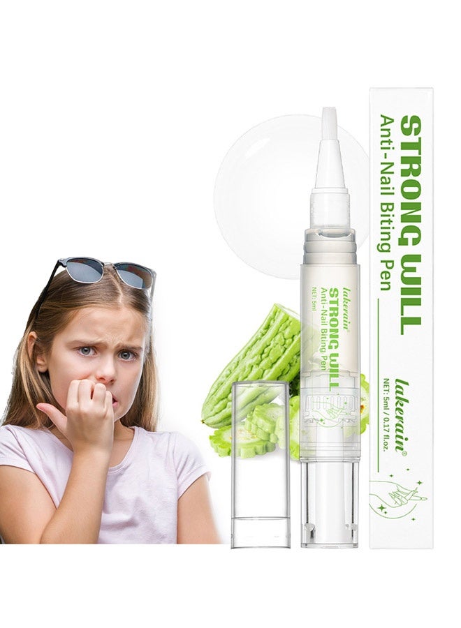 ليكرين قلم مضاد لقضم الأظافر، منع قضم الأظافر للأطفال والبالغين - قلم مضاد لقضم الأظافر، طلاء أظافر بطعم مر، مقوي ومصلح للأظافر 2 في 1، مانع لعادات مص الإبهام - Image 2