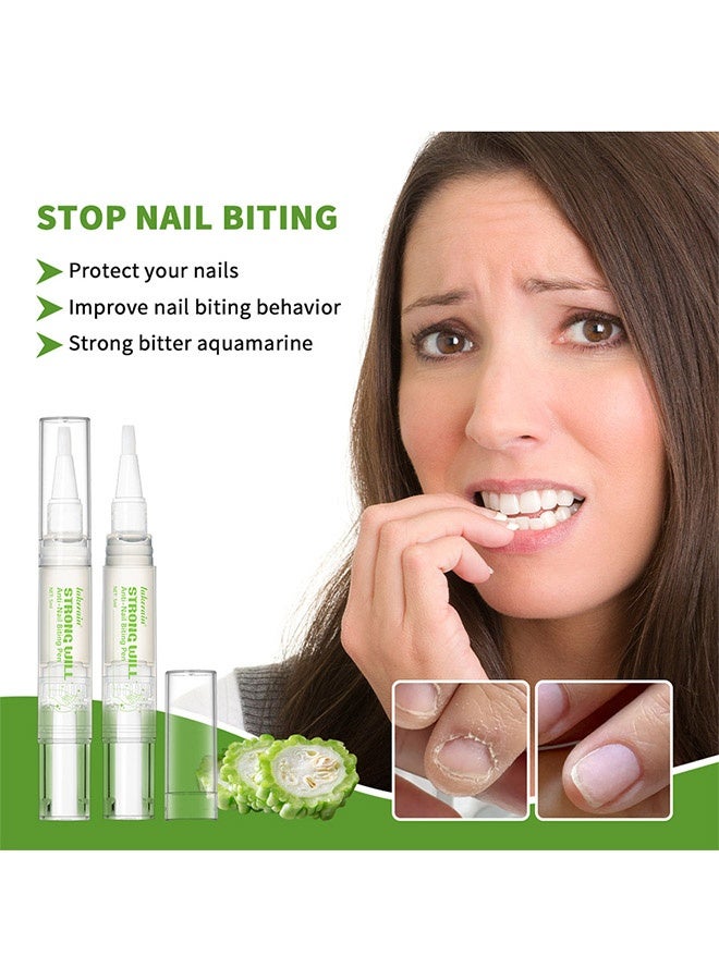 ليكرين قلم مضاد لقضم الأظافر، منع قضم الأظافر للأطفال والبالغين - قلم مضاد لقضم الأظافر، طلاء أظافر بطعم مر، مقوي ومصلح للأظافر 2 في 1، مانع لعادات مص الإبهام - Image 4