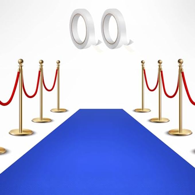 Shappy Royal Blue Carpet Runner Rug for Party 55gsm Thickness with Carpet Tape Hallway Rug for Graduate Wedding Party Dance Floor Outdoor Accessories(2.6 x 16.4 Feet) - Image 1