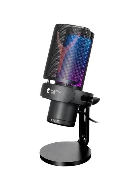 GM7 Microphone with RGB for USB/Type-C PC Game Live Streaming Mac OS PS4 PS5