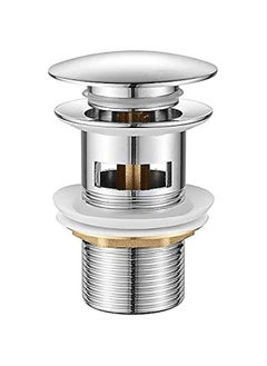 Starwell M20502 Pop Up Sink Plug Replacement, Basin Waste, Slotted Click Clack Waste with Overflow, Bathroom Sink Plug, 1/4" BSP, Chrome  - Image 1