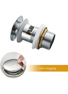 Starwell M20502 Pop Up Sink Plug Replacement, Basin Waste, Slotted Click Clack Waste with Overflow, Bathroom Sink Plug, 1/4" BSP, Chrome  - Image 4