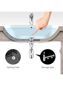 Starwell M20502 Pop Up Sink Plug Replacement, Basin Waste, Slotted Click Clack Waste with Overflow, Bathroom Sink Plug, 1/4" BSP, Chrome  - Image 2