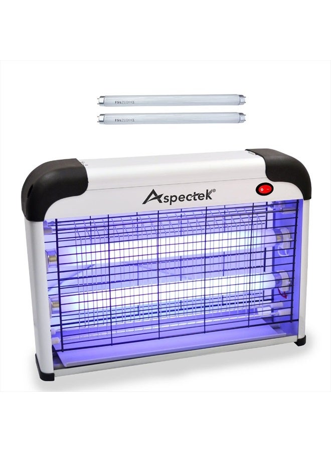 Aspectek Powerful 20W Electronic Indoor Insect Killer, Bug Zapper, Fly Zapper, Mosquito Killer-Indoor Use Including Free 2 PACK Replacement Bulbs - Image 1