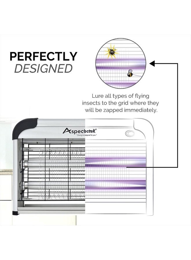 Aspectek Powerful 20W Electronic Indoor Insect Killer, Bug Zapper, Fly Zapper, Mosquito Killer-Indoor Use Including Free 2 PACK Replacement Bulbs - Image 2