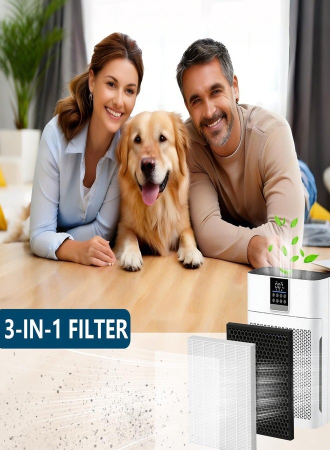 فلتر AP2410 لتنقية الهواء، متوافق مع جهاز تنقية الهواء DBFIT AP2410 - فلاتر H13 HEPA، ترشيح ثلاثي المراحل، كربون نشط، عبوة من قطعتين - Image 5