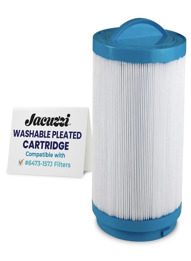 جاكوزي فلتر جاكوزي برو كلاريتي قابل للغسل ومطوي، بمساحة 40 قدم مربع، فلتر بديل للسبا 6473-157J، يناسب أحواض الاستحمام الساخنة من سلسلة J-400 وJ-500، ترشيح ثنائي المراحل لمياه نقية، سهل التركيب والصيانة - Image 1