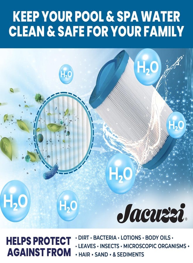 جاكوزي فلتر جاكوزي برو كلاريتي قابل للغسل ومطوي، بمساحة 40 قدم مربع، فلتر بديل للسبا 6473-157J، يناسب أحواض الاستحمام الساخنة من سلسلة J-400 وJ-500، ترشيح ثنائي المراحل لمياه نقية، سهل التركيب والصيانة - Image 4