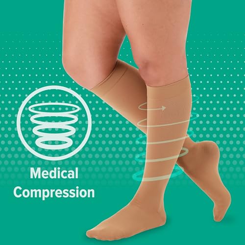 Juzo Dynamic Varin 3511 20-30mmhg Knee-High Open Toe Compression Stocking , Beige, 2 (II) Regular - Image 5