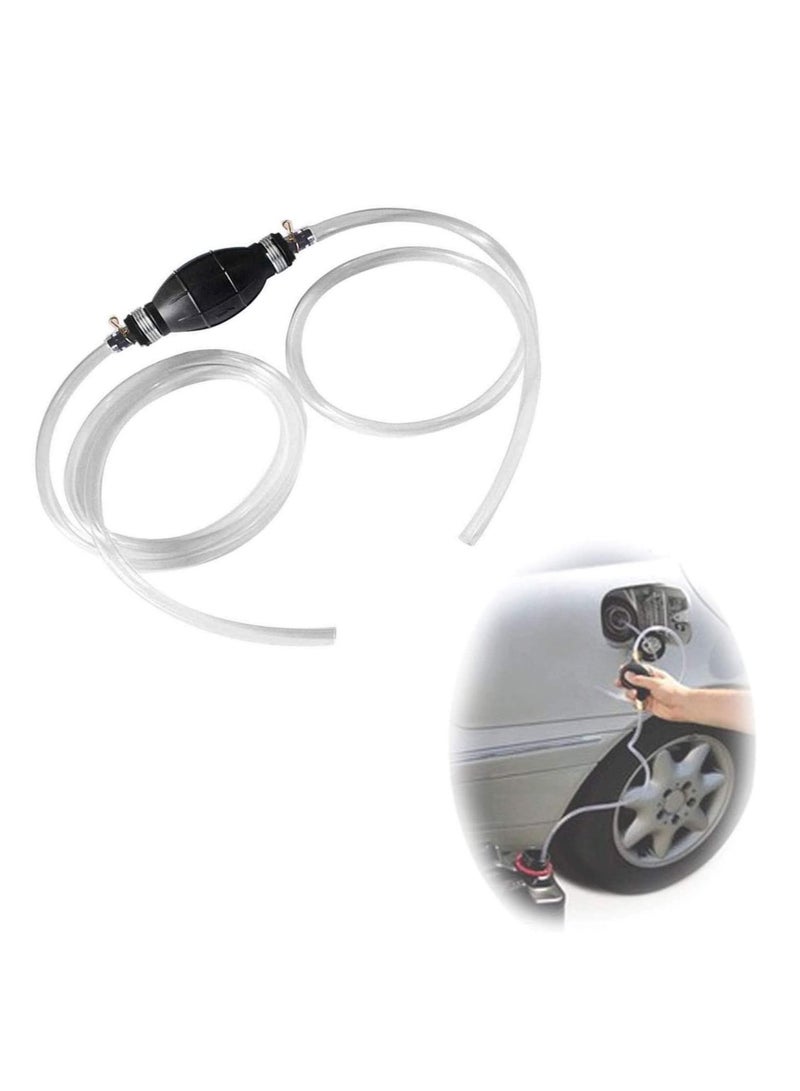 Captaintech Car Fuel Tank Sucker Gasoline Absorber, Car Fuel Transfer Pump, Gasoline Siphone Hose, Car Fuel Transfer, Newest Siphon Hand Pump, for Gas Gasoline Petrol Diesel Oil Liquid Water Fish Tank - Image 1