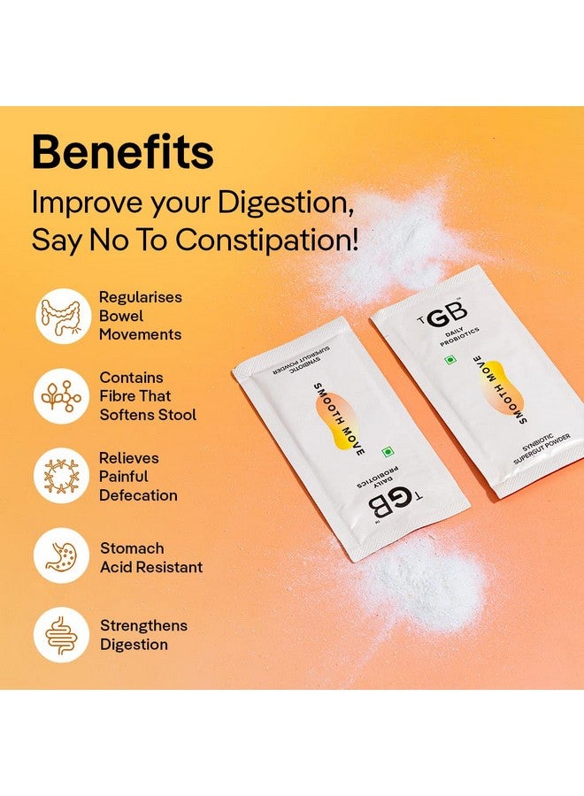 The Good Bug Smooth Move SuperGut Powder|1 Billion CFU of Clinically Proven Strains| Pre + Probiotic + Nutrients|Eases Constipation|Helps Regularise Bowel Movements|30 Days Pack, 30 grams - Image 2