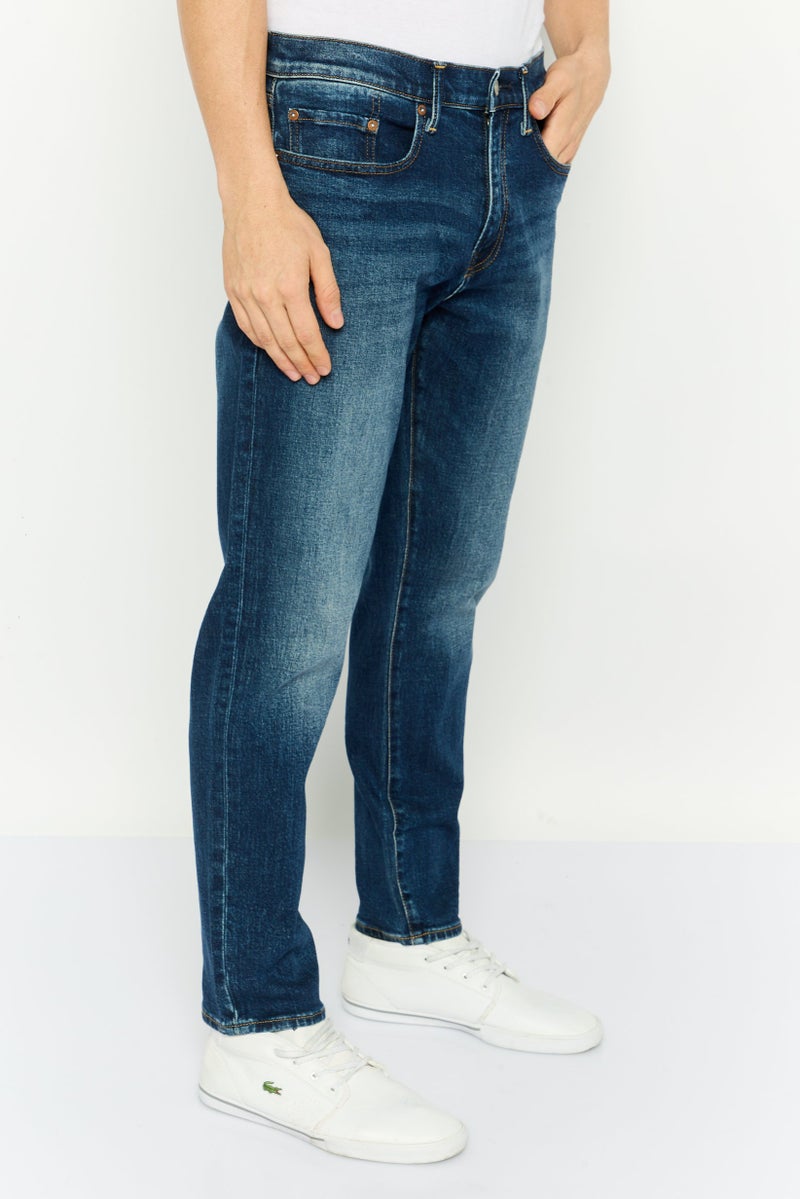 GAP Men Slim Fit Washed Stretchable Jeans, Navy - Image 3