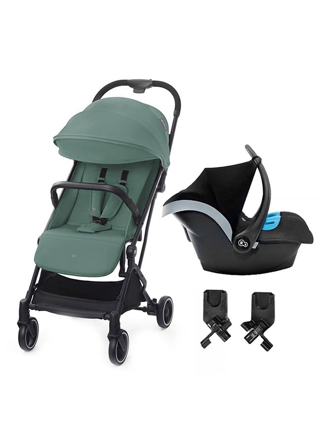 Kinderkraft - 2 in1 Indy2 Lightweight Stroller With Mink Car Seat - Sea Green - Image 1