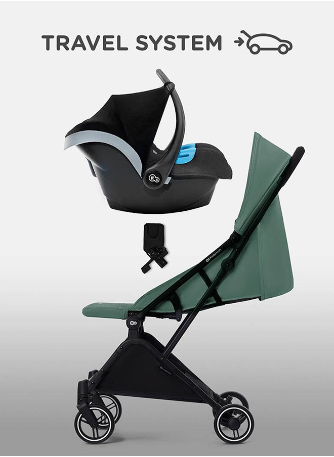 Kinderkraft - 2 in1 Indy2 Lightweight Stroller With Mink Car Seat - Sea Green - Image 1