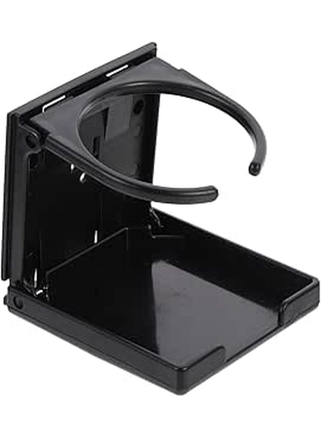Folding Car Cup Holder Coaster Set Universal Vehicle Accessory Black - Image 1