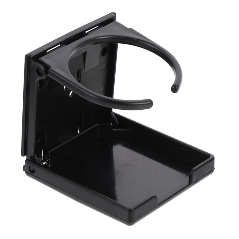 Folding Car Cup Holder Coaster Set Universal Vehicle Accessory Black - Image 2