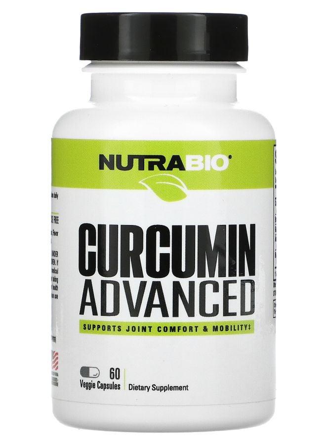 NutraBio Curcumin Advanced 60 Veggie Capsules