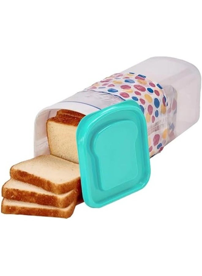 MahMir - Fresh Bread Storage Container, Bread Containers Storage Airtight Loaf, Bread Keeper, Bread Saver Container Airtight, Bread Container with Lid, Sandwich Bread Holder, Plastic Bread Bin & Breadbox, Bread Storage, BPA Free ( Green ) - Image 1