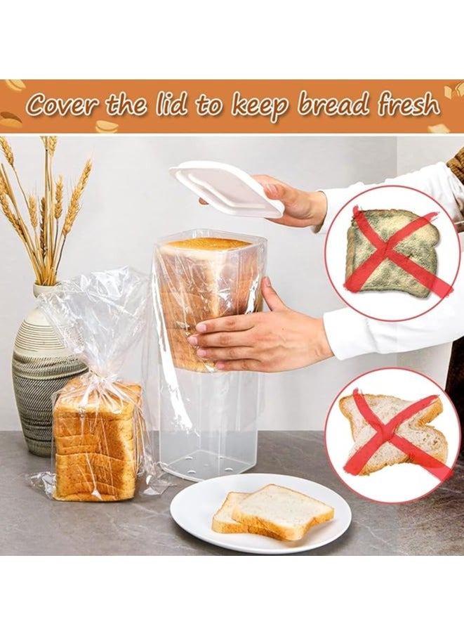 MahMir - Fresh Bread Storage Container, Bread Containers Storage Airtight Loaf, Bread Keeper, Bread Saver Container Airtight, Bread Container with Lid, Sandwich Bread Holder, Plastic Bread Bin & Breadbox, Bread Storage, BPA Free ( Green ) - Image 1