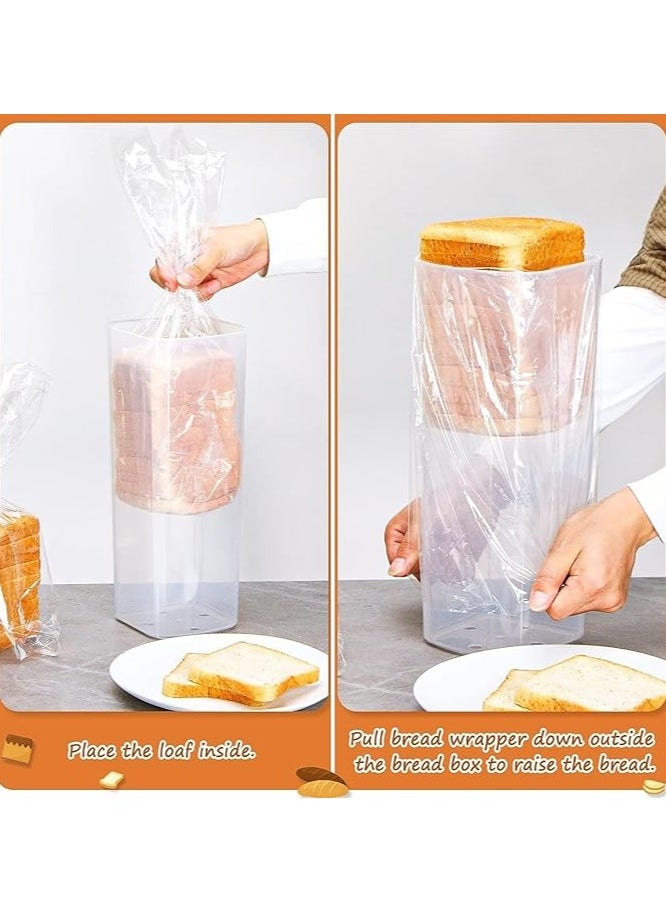 MahMir - Fresh Bread Storage Container, Bread Containers Storage Airtight Loaf, Bread Keeper, Bread Saver Container Airtight, Bread Container with Lid, Sandwich Bread Holder, Plastic Bread Bin & Breadbox, Bread Storage, BPA Free ( Green ) - Image 1