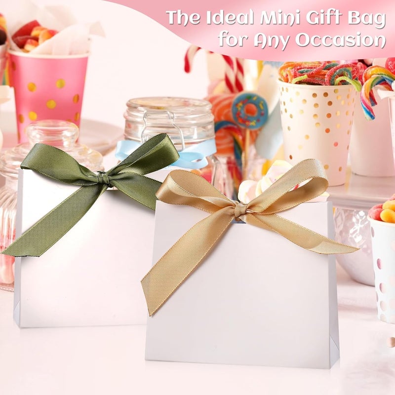 Small Gift Bags, Mini Paper Bags for Birthday Party, Wedding, Christmas, 11.5x10x4.5cm, Jewelry Favor Pouches, Gift Packaging, 10 Pcs - Image 4
