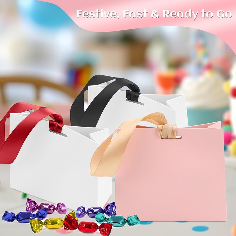 Small Gift Bags, Mini Paper Bags for Birthday Party, Wedding, Christmas, 11.5x10x4.5cm, Jewelry Favor Pouches, Gift Packaging, 10 Pcs - Image 5