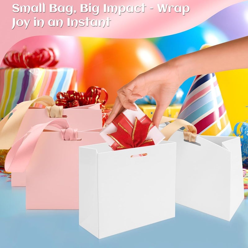 Small Gift Bags, Mini Paper Bags for Birthday Party, Wedding, Christmas, 11.5x10x4.5cm, Jewelry Favor Pouches, Gift Packaging, 10 Pcs - Image 3