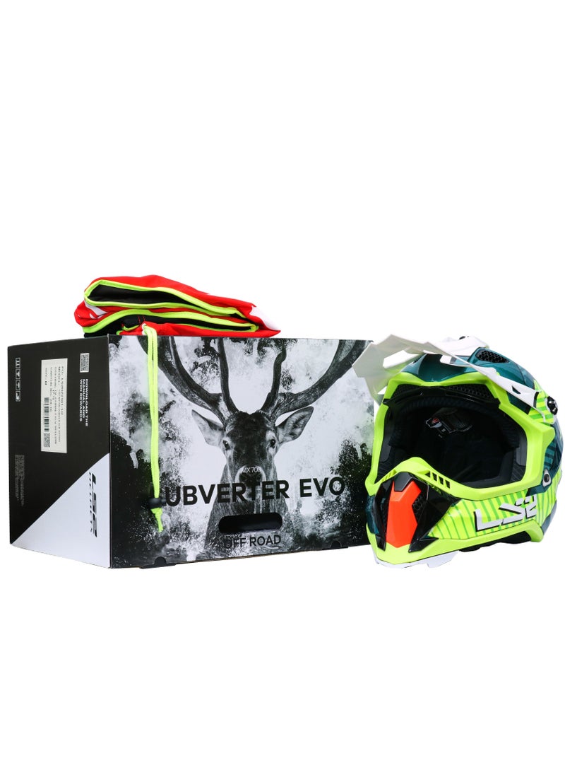 LS2 - LS2 HELMET SUBVERTER EVO MX700 ASTRO  COBALT H -V YELLOW XL - Image 1
