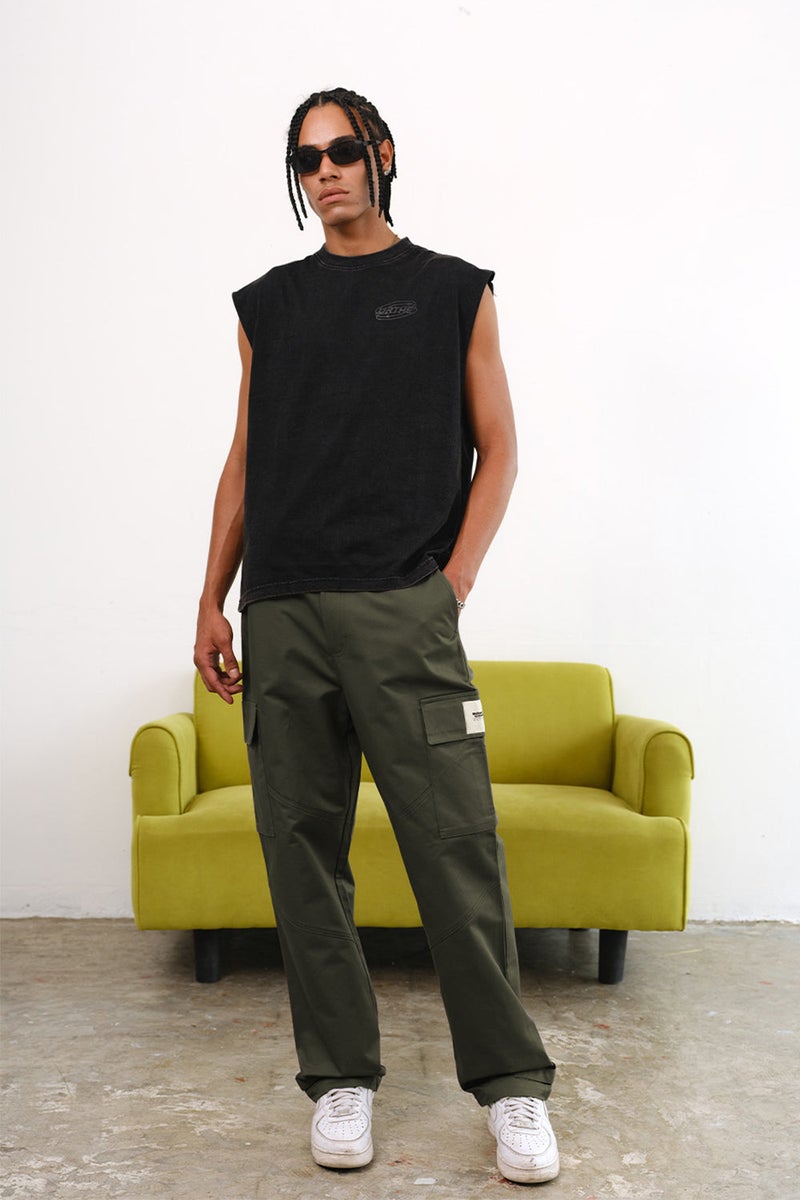 Bonkers Corner Olive Cargo With Utility Pockets for Men's - Image 2
