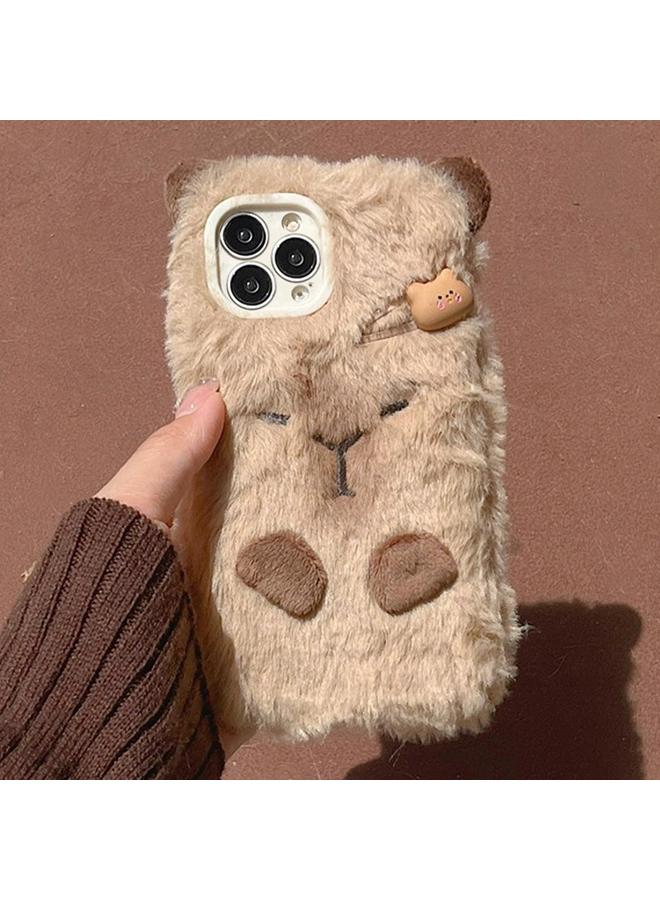 Zaboon Case For iPhone 13 Pro 3D Capybara Plush Full Coverage Phone Case - Image 1