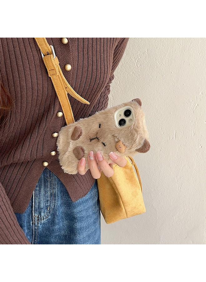 Zaboon Case For iPhone 13 Pro 3D Capybara Plush Full Coverage Phone Case - Image 3