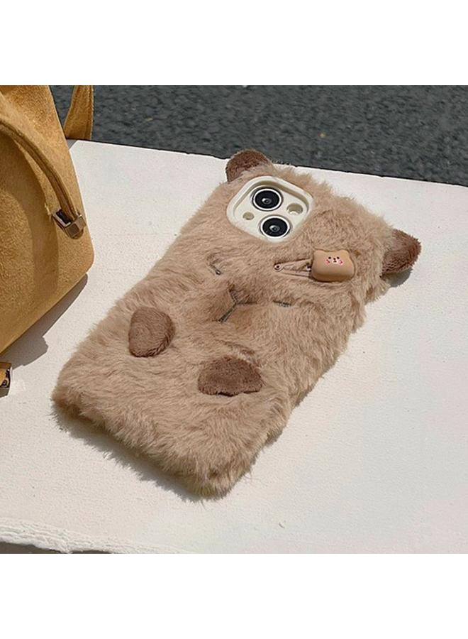 Zaboon Case For iPhone 13 Pro 3D Capybara Plush Full Coverage Phone Case - Image 2