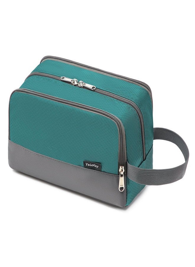 Yeiotsy Boys Toiletry Bag - Kids Travel Dopp Kit with Mesh Pockets, Compact Organizer for Gym, Camping, Hiking (Emerald Green) - Image 1